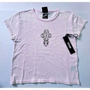 Civil Regime T Shirt Women's XL Pink Concrete Sin Energy Sun Wash Short Baby Tee